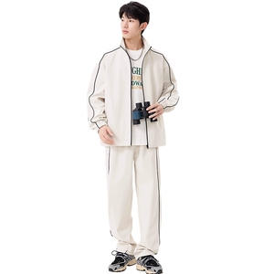 抖音直播新款秋季户外登山休闲运动夹克情侣套装男D06P75图片