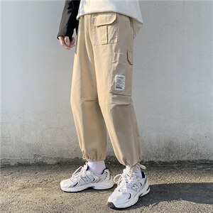 秋季潮牌ins束脚裤男宽松韩版百搭休闲直筒九分工装裤子H61-p35，男装工装外套，星座1008-2
