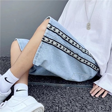 夏季牛仔短裤男潮牌ins五分裤D6652P35，男装牛仔裤，星座1116-2