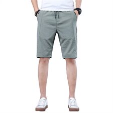 夏季空调裤男冰丝薄款透气松紧腰运动短裤男士休闲裤子男Z105-P30，男装休闲裤，星座509