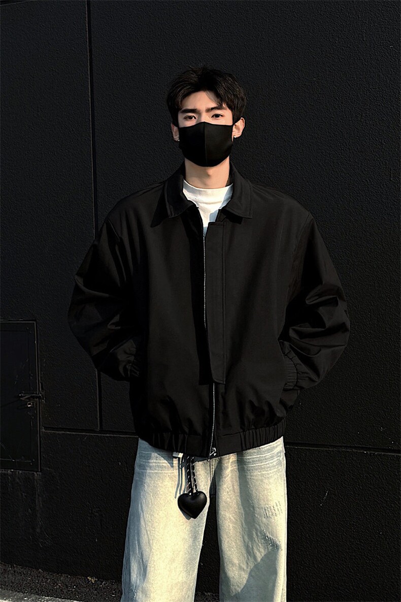 特批P55无差价2025cleanfit潮流翻领夹克男宽松百搭夹克外套J5233,男装夹克,电商A001