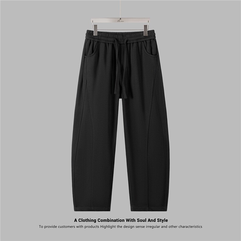 松紧抽绳男宽松休闲裤百搭运动裤卫裤A329-K8855-P60,男装休闲裤,电商A329