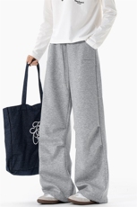 新款潮流港风400g重磅褶皱曼巴棉大码休闲卫裤男K5956-特P38控75，男装休闲裤，电商A001