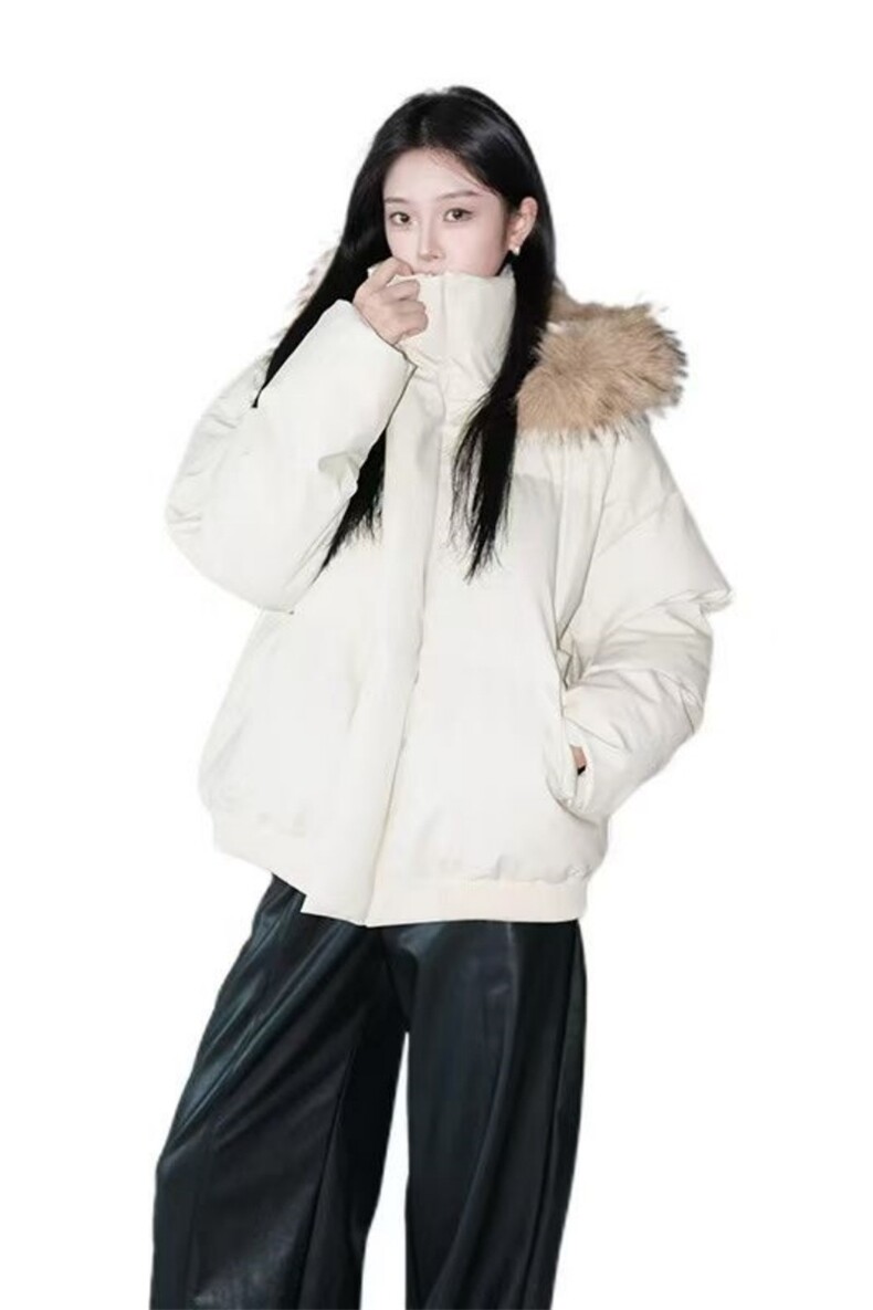 网图可拆卸连帽冬季白毛连帽PU皮棉衣棉服外套310A-MY9891-P88,男装棉衣,四季星座310A