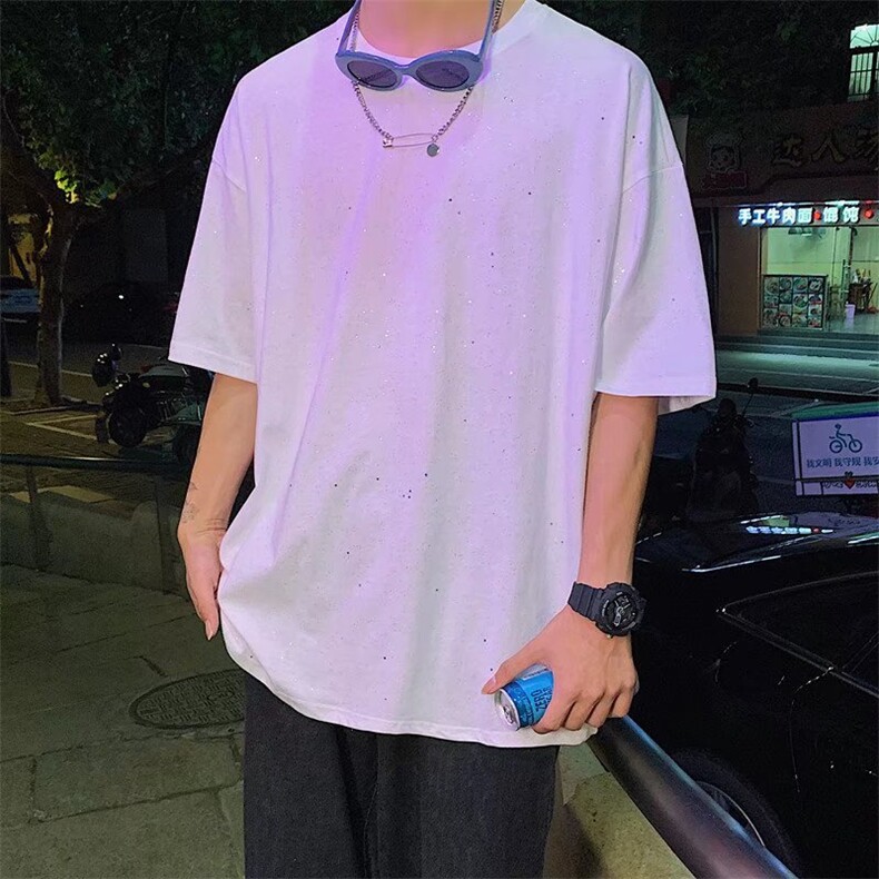 夏季潮牌男士短袖t恤男潮流上衣服情侣半袖体恤衫Y045P26,男装T恤,星座1116-2