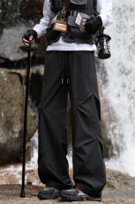防水户外登山打褶冲锋裤徒步速干百搭机能风工装裤男5Q3058-TP18，男装休闲裤，电商A102