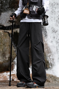 防水户外登山打褶冲锋裤徒步速干百搭机能风工装裤男 5Q3058-TP18图片
