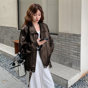 又酷又飒黑色皮衣外套女春秋2025新款小个子流行爆款巨好看PU夹克图片