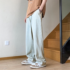 黑色牛仔裤男宽松直筒休闲大码春季休闲裤K823-P35，男装休闲裤，星座718-1