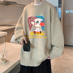 半高领毛衣男士大码针织衫男毛线衣男 M18298-P45 加绒款-P65图片