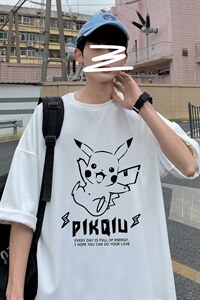 Q11078-P30 春夏季七分袖t恤男大码五分袖男短袖中袖图片