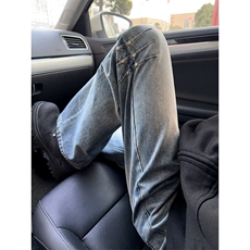 B221美式ins高街暗黑个性铆钉直筒牛仔裤LK25467-特P52控88，男装牛仔裤，电商B221