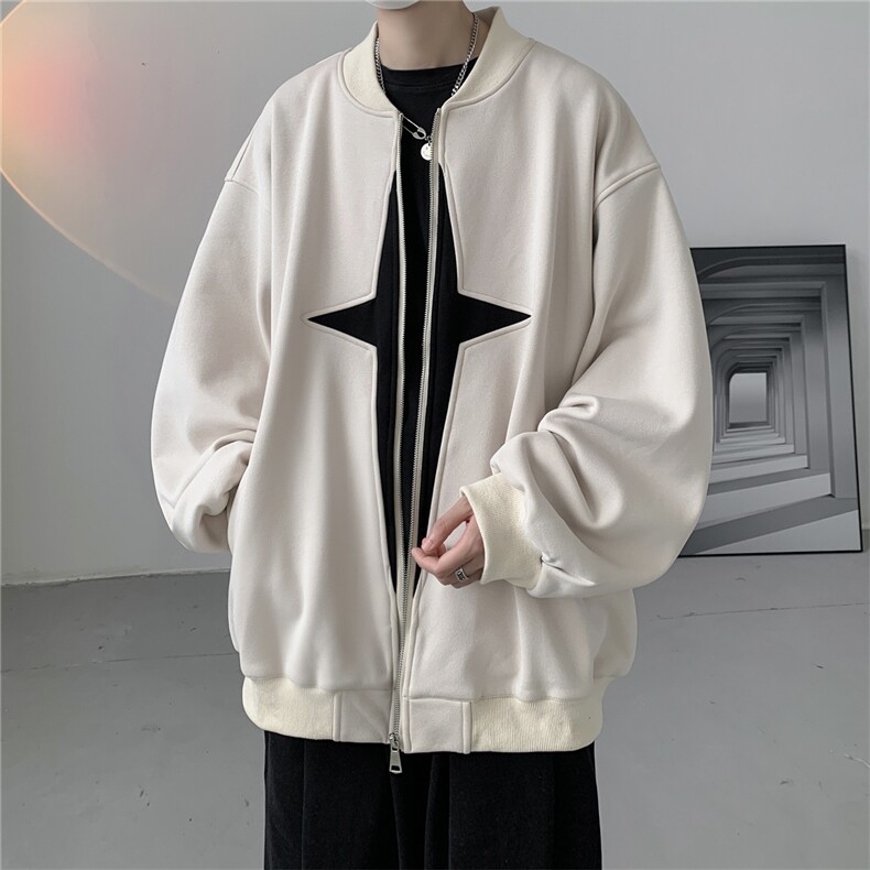 特P60控108卫衣美式复古撞色华棉飞行棒球服男女夹克外套XJ2408,男装夹克,电商B370