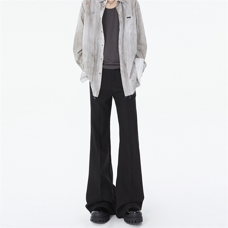 潮牌美式cleanfit微喇西裤男女高级感宽松百搭休闲长裤YD6612-P55,男装牛仔裤,星座509