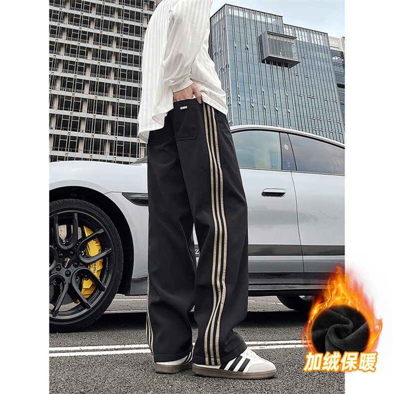 A178-5036A-特P45限价79 加绒三防面料秋冬季三条杠裤子图片