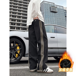 A178-5036A-特P45限价79 加绒三防面料秋冬季三条杠裤子图片