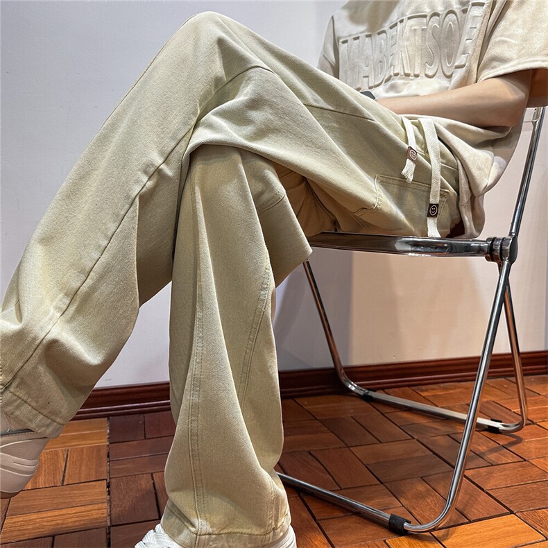 k1078-p45-控68  现货宽松拉链cleanfit牛仔裤马丁靴黑暗图片