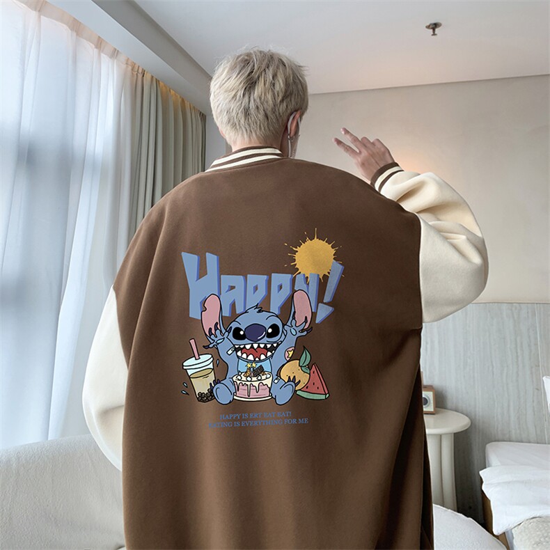 摇粒绒棒球服男大码开衫卫衣男夹克BF86077-P65图片