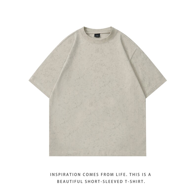 300克得物重磅100纯棉宽松吊染结构感光板短袖T恤男RH5010-特P31,男装T恤,星座610B-1