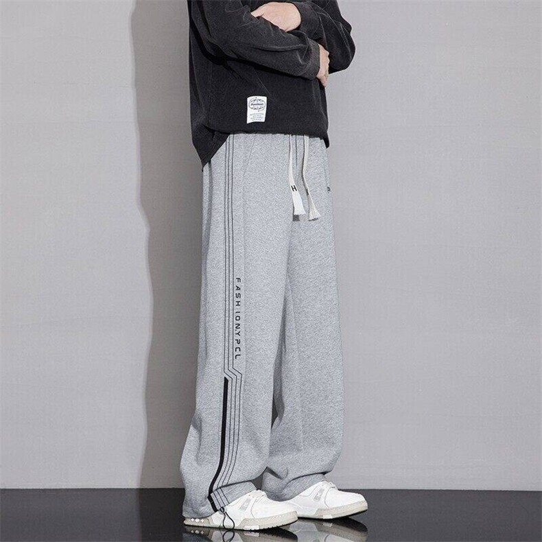 72502-P45男士休闲裤子宽松潮流直筒阔腿裤潮牌美式帅气运动卫裤,男装休闲裤,电商D310B