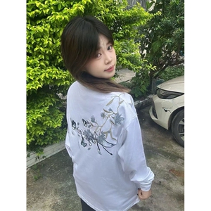 纯棉260克贴布刺绣不扎身打底长袖ZW0136-P43图片