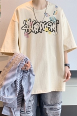 已注册/夏季新款内景慵懒休闲短袖T恤男潮宽松打底衫DT00588/P25，男装T恤，电商B316