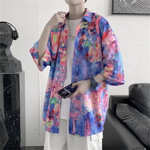 长袖衬衫春款男港风潮流C00009P32图片