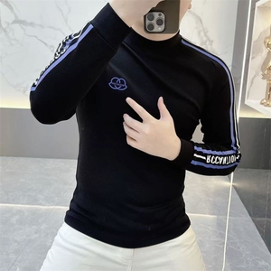 现货加绒加厚保暖男士修身打底衫百搭T恤欧货图片