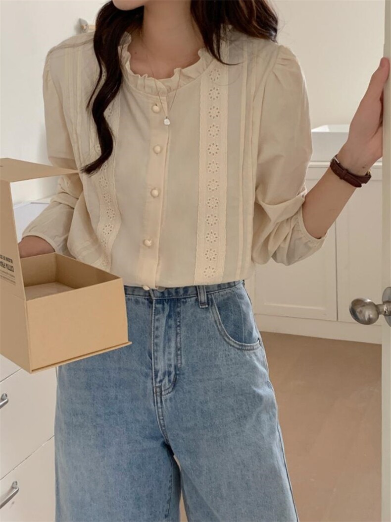 木耳边韩系立领小衫，其它，DAP