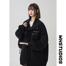 JK203/P65春装新款个性装饰立领夹克男潮流飞行员上衣外套，女装短外套，电商基地A050