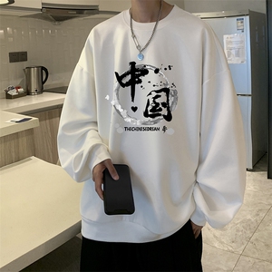 麂皮绒卫衣男大码重磅长袖t恤男 JW81134-P35 加绒款P45图片