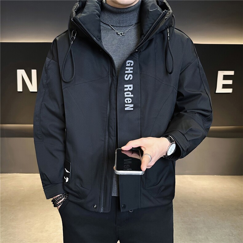 9817-P238-M-3XL标50绒店主风冬季户外冲锋衣休闲字母羽绒服男,男装夹克,电商B255