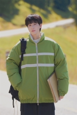 港风双面穿全刺绣立领加厚保暖棉服男XZ213-GKMY8865-P148控168，男装棉衣，星座213