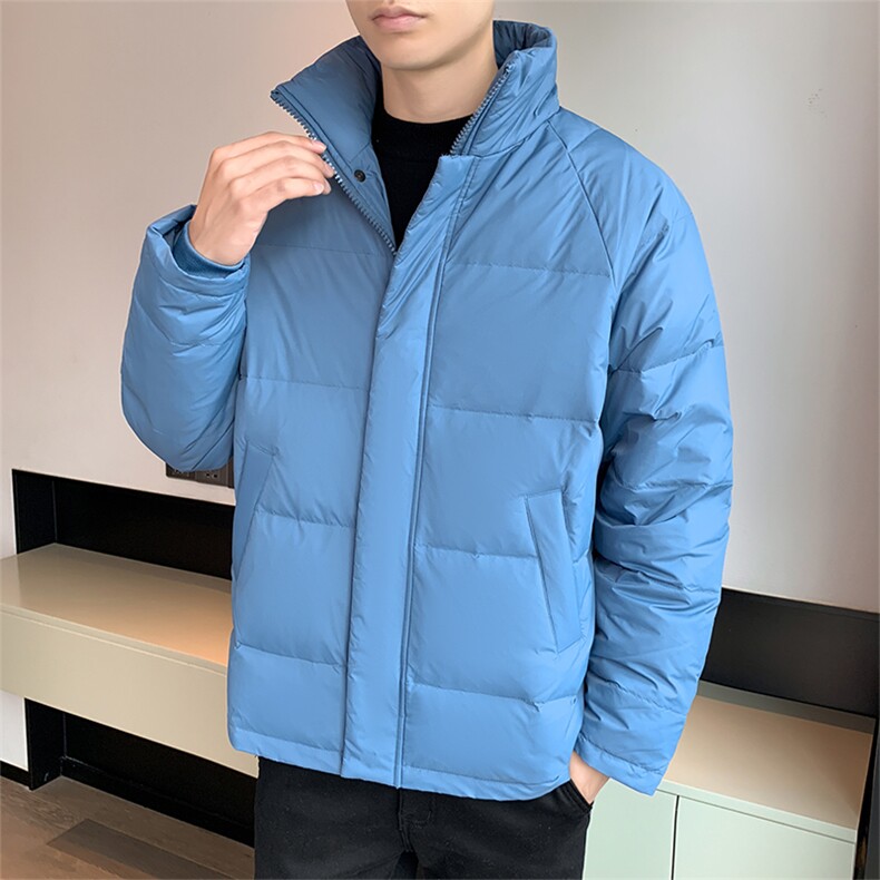 （）卡通工重艺立领潮牌宽松落肩情侣200斤团体情侣羽绒服图片