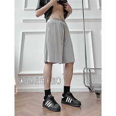 A178男女同款冰丝条速干短裤休闲夏季外穿宽松休闲裤DK159-P20，男装休闲裤，电商A178