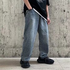 新款春季水洗宽松阔腿牛仔裤C112P36图片