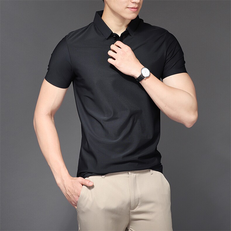 夏季冰丝无痕POLO衫男士高端百搭商务翻领T恤上衣PL1199-P38，男装Polo衫，电商B306