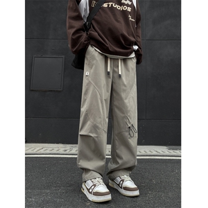 2025春季新款美式高街ins机能高街男裤子冲锋直筒工装裤男881-P40图片