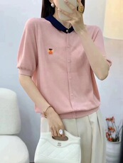 2025年夏季简约天丝刺绣假开衫，女装蕾丝衫/雪纺衫，圣旺供货