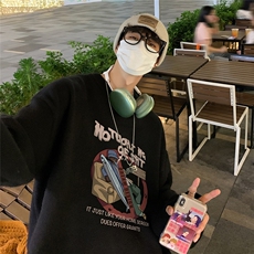 23冬季新款图案印花加绒圆领毛衣TPM6851特批P40控68加绒P55，男装针织衫/毛衣，电商A268A