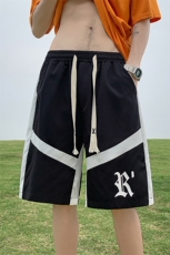 1港风拼色抽绳短裤男大码M-5XL休闲潮流五分裤男DK77035P30控48，男装牛仔裤，星座226-2