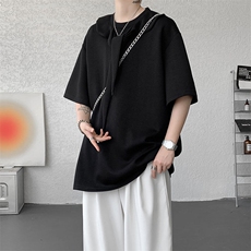 T10122-特批35控68高品质宽松设计感夏季百搭痞帅大码T恤短袖，男装T恤，电商A059