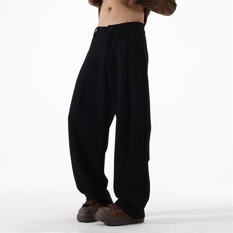 无影墙-弯刀卫裤男潮牌宽松垂感直筒休闲裤227-1K100*P55控78，男装休闲裤，星座227-1