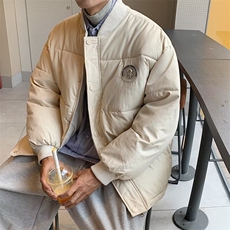 美式潮牌宽松棉衣冬季新款简约百搭休闲加厚保暖棒球领外套，男装棉衣，星座410-6（原星座1304-1）