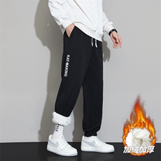 加绒休闲裤男款冬季加厚保暖裤子胖男生宽松束脚休闲裤JR303B-P45，男装棉衣，星座610（原A335）