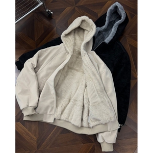 复古座山雕PU皮毛领情侣棉服男冬季款棉衣外套版棉袄 M6047图片