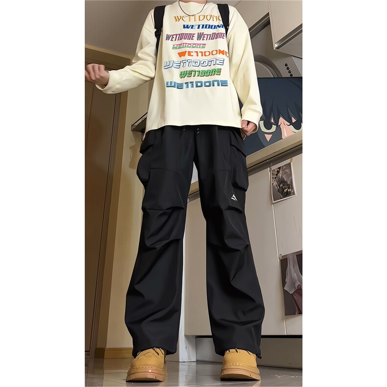 8XL-M刺绣冲锋裤男款大码春秋户外机能登山裤直筒阔腿裤KZ020P50图片