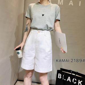 三色水洗短裤，女装，卡麦