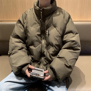 复古潮流宽松加厚保暖棉服冬季美式立领潮牌棉衣男外套 W7940-P80图片