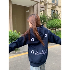 5322-P50原版做工刺绣纯棉华棉复合休闲宽松卫衣薄款，女装卫衣/绒衫，星座617A-2